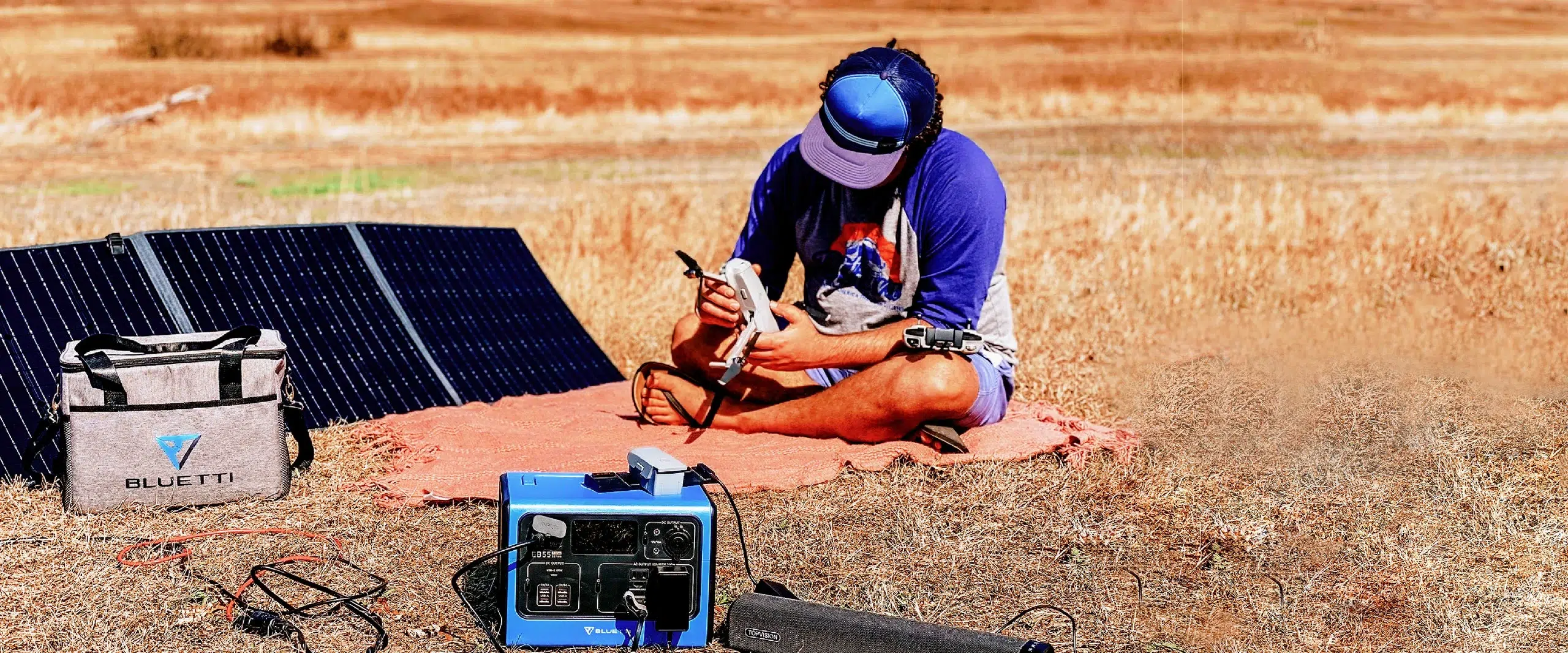 bluetti pv200 powering battery