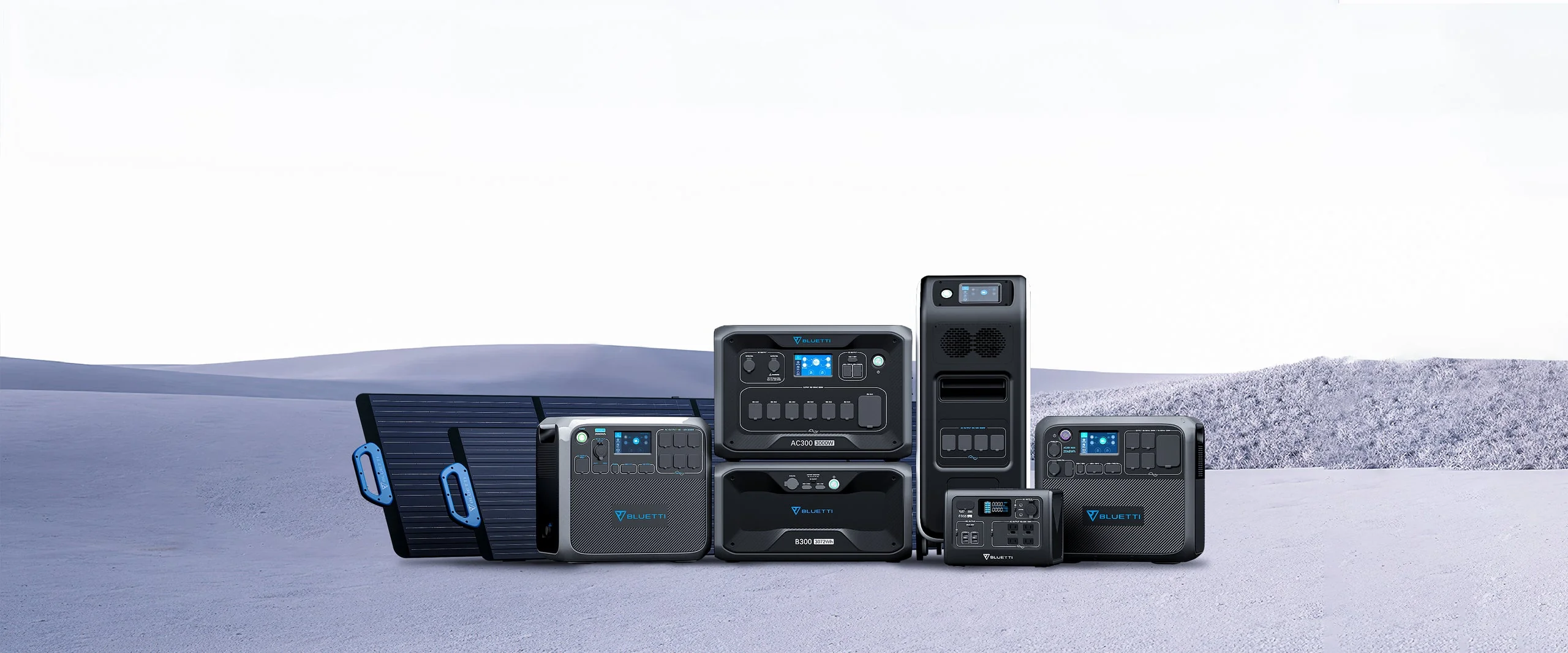 bluetti pv200 next to other bluetti products